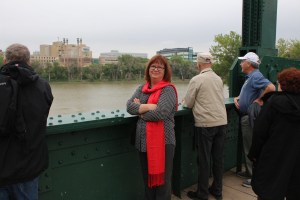 Holly at the confluence of the Red and Assiniboine Rivers.