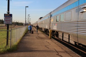 The Canadian stops at Edmonton Alberta