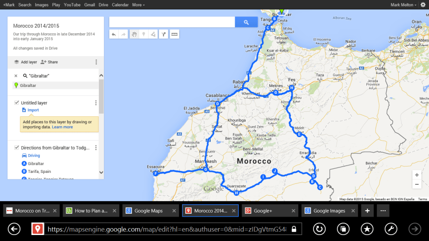Morocco Itinerary Map